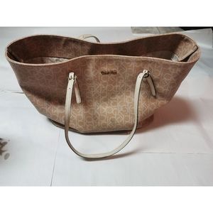 CALVIN KLEIN Large Beige Tote